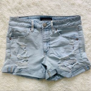 Aeropostale distressed jeans shorts